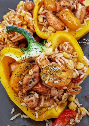 Une photo de Poivrons farcis au riz