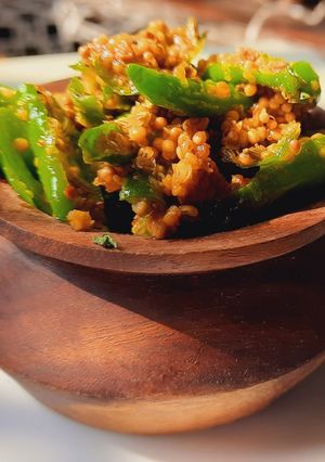 A picture of Instant Green Chilli Pickle.