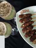 Beef Kebab with Oreos Milkshake
