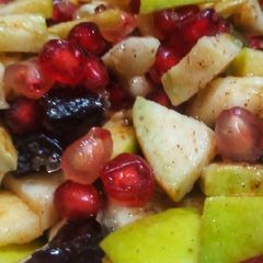 A picture of Colourful fruit Chaat.