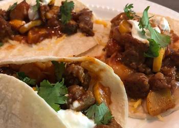 How to Cook Tasty Spicy shrimp and sausage tacos