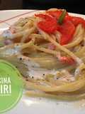 Espaguetti Con Salmón ahumado