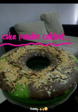 Foto resep Cake pandan coklat pake kejuu