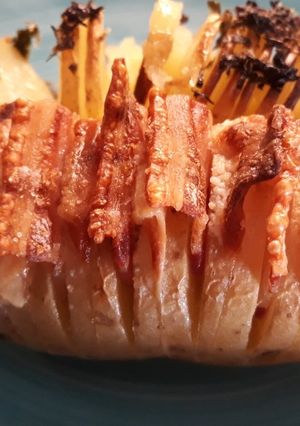 Una foto de Patatas al horno estilo Hasselback