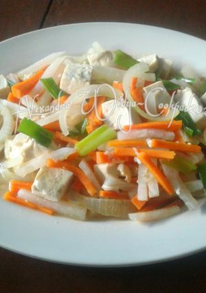 Foto resep Tumis Lobak Wortel dan Tahu Putih