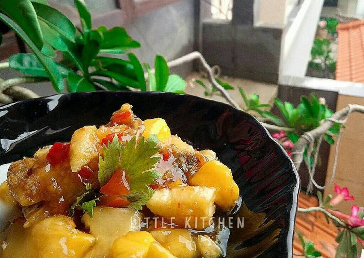 Resep: Di RumahGurame goreng asam manis