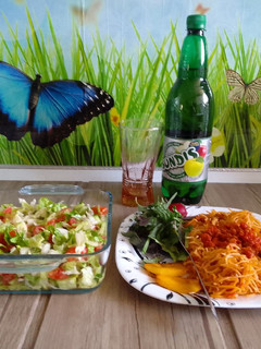عکسی از دستور ماکارونی با چرخکرده و سویا