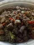 Tumis daging kpala sapi pedas