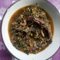 A picture of Waterleaf sauce.