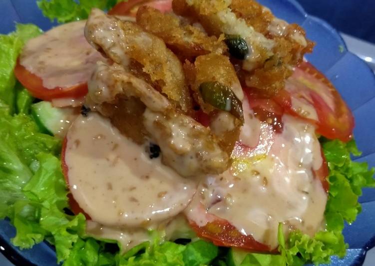Langkah Mudah untuk Menyiapkan Salad with mashd beef potato, Bisa Manjain Lidah
