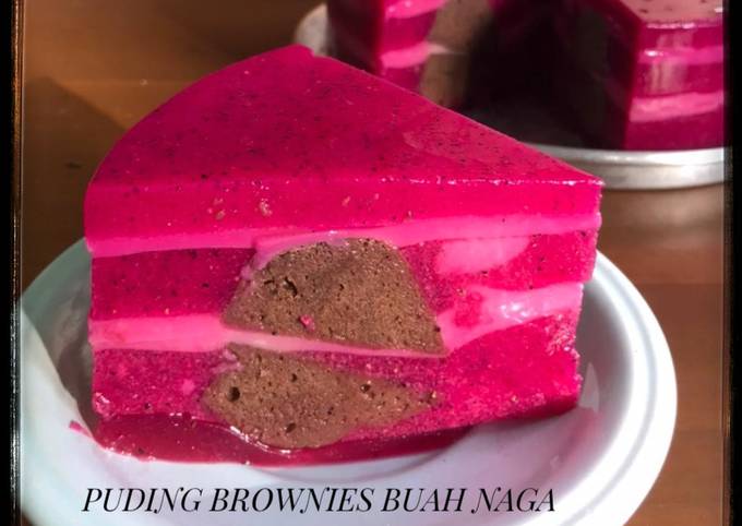 Resep Brownies Puding Buah Naga