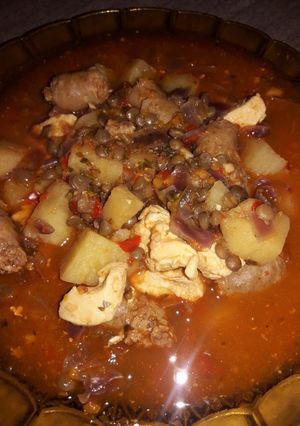 Una foto de Rico guisito con lo que hay en el refrigerador