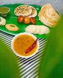 South Indian Thali - Dosa, Idli, Appam, Uttpam, Sambhar, Chutney