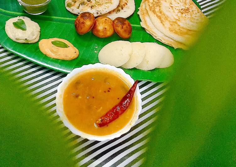 How to Prepare Recipe of South Indian Thali - Dosa, Idli, Appam, Uttpam, Sambhar, Chutney