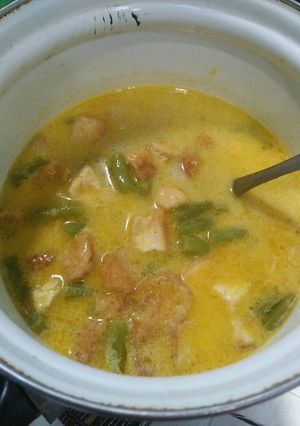 Foto resep Lodeh kuning buncis tahu