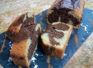 Una foto de Plum-cake bicolor