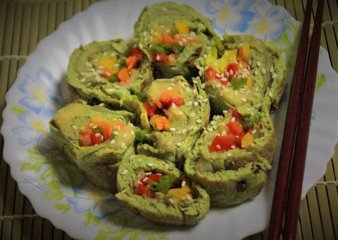 Spinach Egg Sushi Recipe