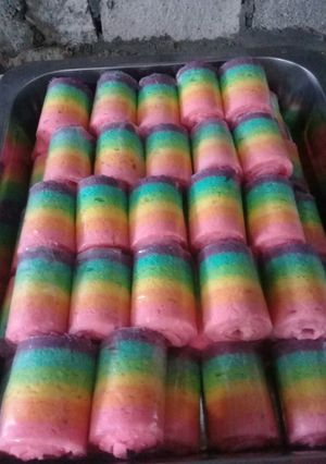 Foto resep Rainbow rollcake