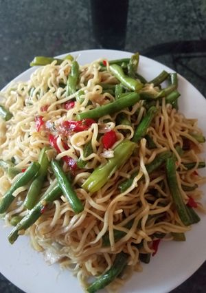 Foto resep Tumis mie kacang panjang