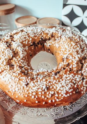 Une photo de Brioche des rois aux pépites de chocolat