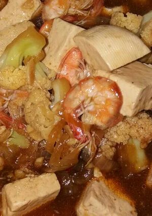 Foto resep Udang Saos Teriyaki (Mix Tahu & Bunga Kol)