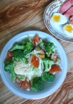 Foto resep 102. Sarapan Brokoli Telur Kuah Bening