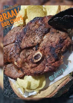 A picture of 3 ingredients braai/bbq chops.