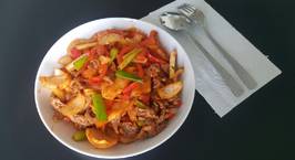 Hình ảnh món Nui xào bò