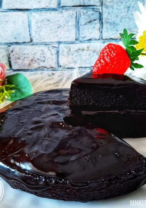 Foto resep Super Moist Steamed Chocolate Cake (NO mixer NO oven)⭐