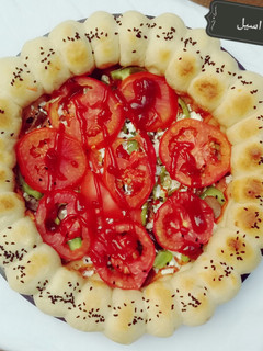 صورة لوصفة بيتزا بالجبنه والخضار