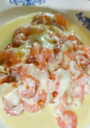 Una foto de Plato keto de Camarones con queso