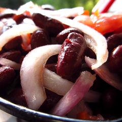 A picture of Rajma Salad (Kidney Beans).