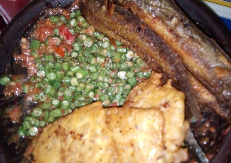 Sambal terasi kacang panjang rajang