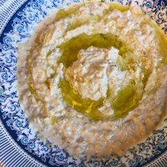 Baba ghanouj using microwave A picture of Baba ghanouj using microwave.