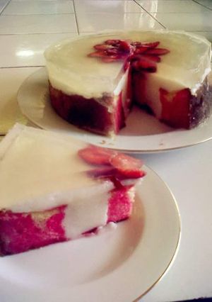 Foto resep Pink Zebra vs Bavarois
