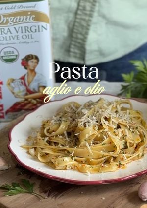 Una foto de Tagliatelle Aglio e Olio (Ajo y Aceite)