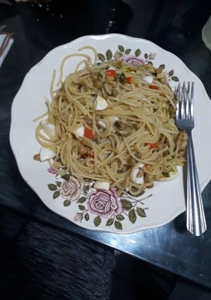 Una foto de Fideos fáciles, rápidos, coloridos, especiados y ricosssssssss