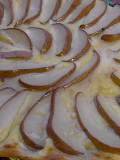 Una foto de Postre de pera o manzana