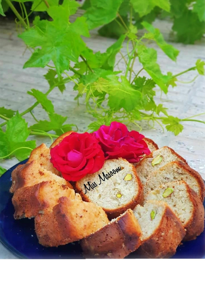 عکسی از دستور کیک موز و پسته