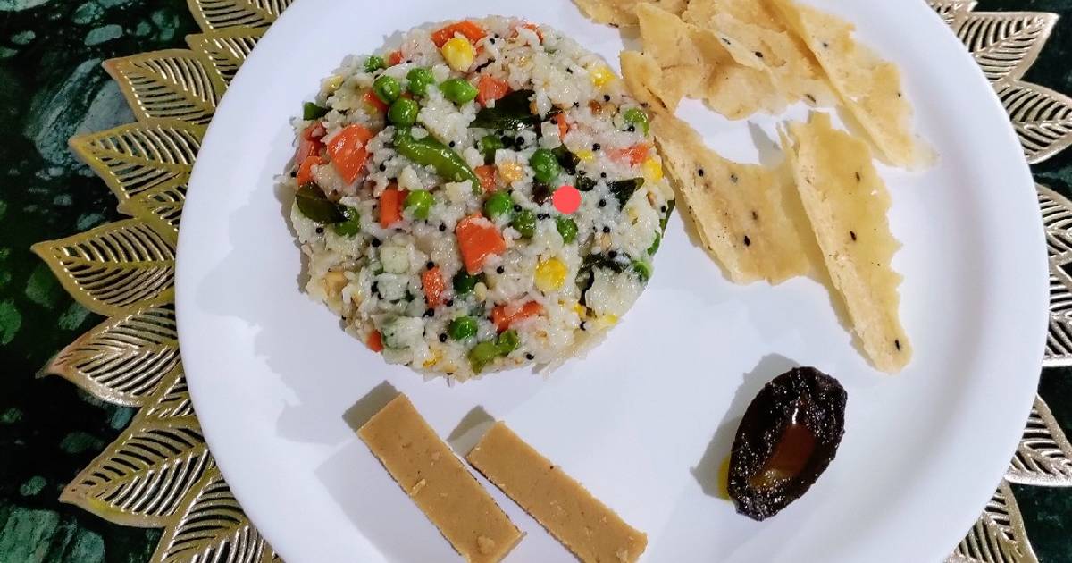 Ground Rice Vegetables Upma Recipe by Dr. Madhumita Mishra Cookpad