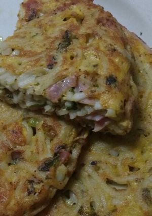 Una foto de Tortilla de fideos #pastas