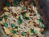 Fideo con papas