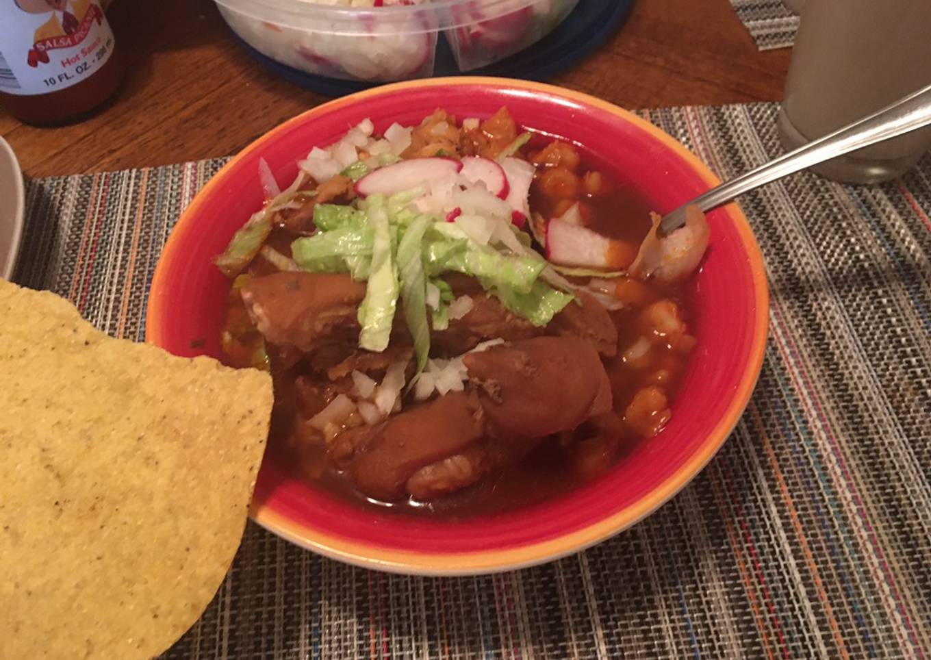 Pozole rojo de puerco