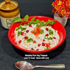 A picture of Onion and Tomato Tempered Curd Rice.