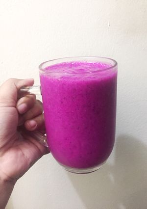 Foto resep Smoothies banana dragonfruit
