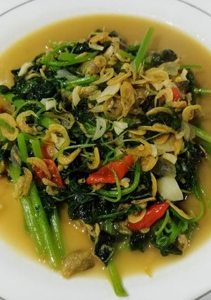 Foto resep Cah Bayam ebi pedas