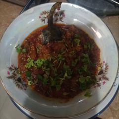 A picture of Curry patta baingan bharta.