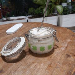A picture of Mousse Fluff or Ice cream base with flavor ideas.