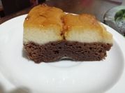 Una foto de chocoflan sin tacc facil