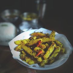 Neem aloo fry A picture of Neem aloo fry.